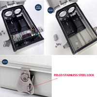 Boîtier de caméra CCTV extérieur 24V à double fenêtre avec essuie-glace, chauffage et ventilateur en option pour caméra de sécurité, étui de protection pour caméra IP