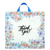 CTCX Logo personnalisé imprimé Boutique PE-BD poignée découpée merci transporteur en plastique cadeau sacs à provisions pour les petites entreprises de détail