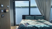 Nouvelle conception 2026 ALLHOUSE : Maison flottante avec structure en aluminium et radiateur pour usage familial, Airbnb aquatique, hôtels flottants, maison-bateau