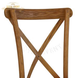 Chaises à dossier croisé en bois durable de style ferme classique, <span class=keywords><strong>location</strong></span> de chaises pour <span class=keywords><strong>mariage</strong></span>, chaises à dossier croisé en résine imitation bois - Product Image 6