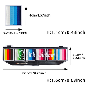 Kit de <span class=keywords><strong>peinture</strong></span> <span class=keywords><strong>gouache</strong></span> professionnelle à effet arc-en-ciel activée par l'eau, pour le corps et le <span class=keywords><strong>visage</strong></span>, pour l'expression artistique - Product Image 5