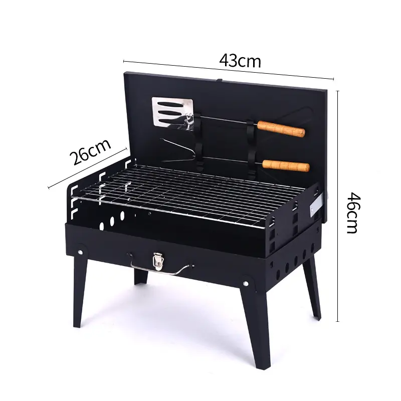 C007 thép không gỉ cắm trại ráp Mini xách tay ngoài trời BBQ nướng thịt nướng