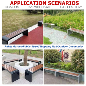 Bancs d'extérieur personnalisés en acier inoxydable coloré pour parcs, vente en gros de bancs métalliques résidentiels d'extérieur, sièges publics pour écoles - Product Image 3