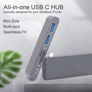 <span class=keywords><strong>5</strong></span> in 1 USB-C 3.0ฮับหลายประเภท C แยกอะแดปเตอร์ USB3.0การ์ดรีดเดอร์สำหรับ MacBook samaung Huawei Google Chromebook <span class=keywords><strong>Asus</strong></span> HP - Product Image 5