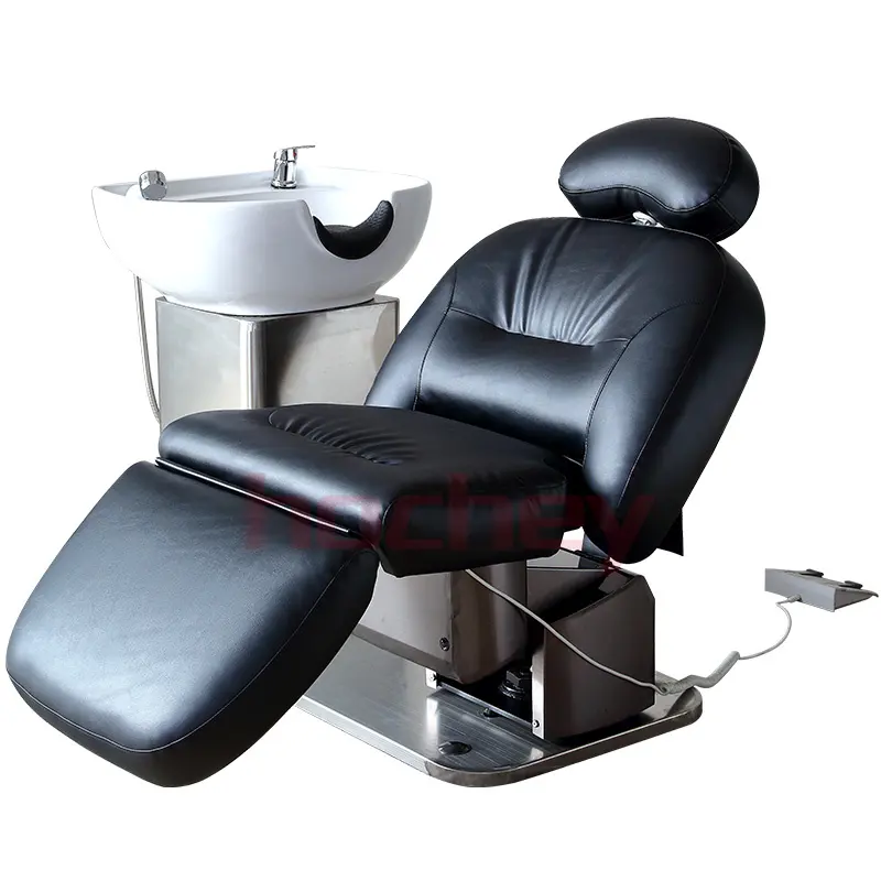Hochey Backwash Ceramic Shampoo Bowl Sink Chair Shampoo Chair Station Spa Salon Beauty Bowls Shampoo Chair