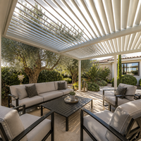 Pergola imperméable Jiake 4x4m en aluminium pour extérieur avec toit à lames motorisées pour jardin, patio, CE SGS OEM en gros