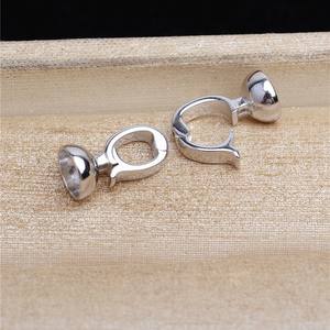 Collier à boucle en argent plaqué S925, 3 mm, accessoires de bijouterie DIY, boucle de chapeau, accessoire de réparation, emballé dans un sac - Product Image 4