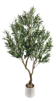 Vente en gros de plantes artificielles réalistes en pot, faux olivier résistant aux UV, décoration intérieure pour la maison, le café, l'hôtel, taille personnalisée, OEM