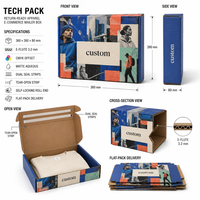 Boîte d'expédition en carton ondulé E-Flute personnalisée, imprimée en couleur, prête pour l'envoi et la retour, pour le commerce électronique