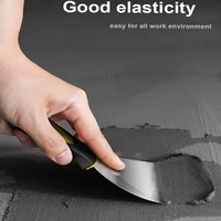 Ensemble de 4 spatules à mastic en acier inoxydable, couteaux à cloison sèche multi-tailles avec poignée souple pour la réparation des murs et l'élimination des autocollants