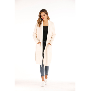 100% cachemire En Vrac En Gros <span class=keywords><strong>Pas</strong></span> <span class=keywords><strong>Cher</strong></span> Hiver Blanc <span class=keywords><strong>Pull</strong></span> pour Dames <span class=keywords><strong>Femme</strong></span> Pulls Longue Lâche <span class=keywords><strong>Pull</strong></span> Cardigan En Cachemire - Product Image 1