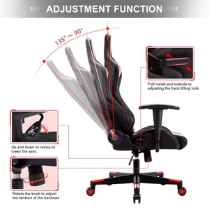 Chaise De Gaming Fauteuil De <span class=keywords><strong>Bureau</strong></span> Ergonomique Avec Appui-tete Et Soutien Lombaire Ajustables Hauteur Et Accoudoirs Silla <span class=keywords><strong>Gamer</strong></span> - Product Image 5