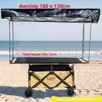 Chariot de camping pliable avec auvent, type Wagon Stall Roof, pour vente ambulante