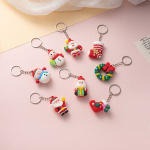 Llavero de PVC de goma suave, bonito colgante navideño de Papá Noel y árbol de Navidad, muñeco colgante, pequeño regalo - Product Image 4
