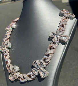Elegant Cuban Link <b>Chain</b> Necklace for <b>Men</b> with Lab Grown Diamond Style Brilliant Hip Hop Jewelry for Urban Fashion and Daily - Product Image 1