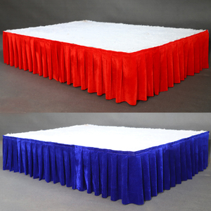 Rok murah, rok lipat, rok sutra, celemek panggung pabrik untuk pesta pernikahan, dekorasi teater, dan acara lainnya - Product Image 2