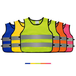 <span class=keywords><strong>Gilet</strong></span> en polyester haute visibilité pour enfants Vêtements de travail réfléchissants de sécurité Construction Trafic Cyclisme Ski-<span class=keywords><strong>Gilet</strong></span> néon haute visibilité - Product Image 1