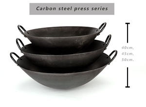 Wok à fond plat en acier pour cuisinière à Induction, <span class=keywords><strong>Pot</strong></span> en fer de qualité abordable, pour la maison, <span class=keywords><strong>chinois</strong></span>, w - Product Image 5