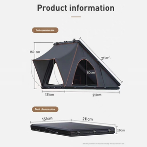 <span class=keywords><strong>Tente</strong></span> <span class=keywords><strong>de</strong></span> <span class=keywords><strong>toit</strong></span> rigide en aluminium imperméable 4x4 pour 2 personnes, pour le camping, camion, <span class=keywords><strong>fourgon</strong></span>, adaptée aux Jeep, SUV, voitures - Product Image 4