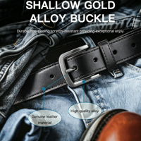Ceinture en cuir véritable pour homme, taille personnalisée, logo sur mesure, boucle ardillon en alliage, style classique et décontracté, idéale pour les jeans – Vente en gros usine