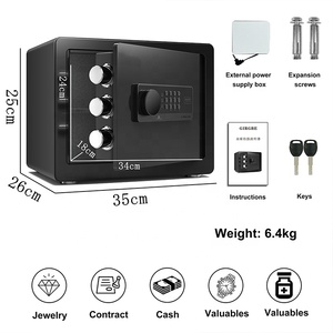 Drop Safe Feuerfeste Schließfach Finger abdrucks icherheit Kleine Safes Spar büchse Home Hotel Digitale Tastatur 26L Sicherheits safe - Product Image 5