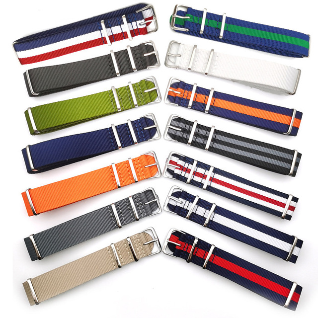 18Mm 20Mm 22Mm Universal Wristband Canvas Nylon Watch Bands Strap
