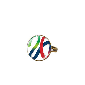 Anillo de Cristal con Forma de Domo, Recuerdo de Eventos Globales de Fútbol 2026, Anillo Metálico Vintage para Fanáticos, Regalos Promocionales Deportivos - Product Image 2