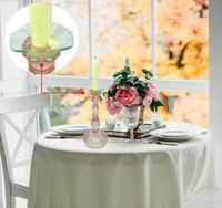 En gros, Bobeches en verre de haute qualité, protecteurs anti-gouttes pour bougies, pour table, taille personnalisée, polies au feu, supports de bougies