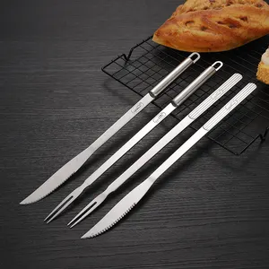 4pcs Dining room utensils bread knives stainless steel barbecue knives and barbecued utensils kitchen utensils