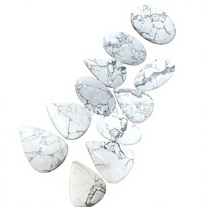 Cabujón de piedras preciosas sueltas de howlita natural, forma de mezcla de cristal de tamaño completo pulido para hacer colgantes de joyería - Product Image 1