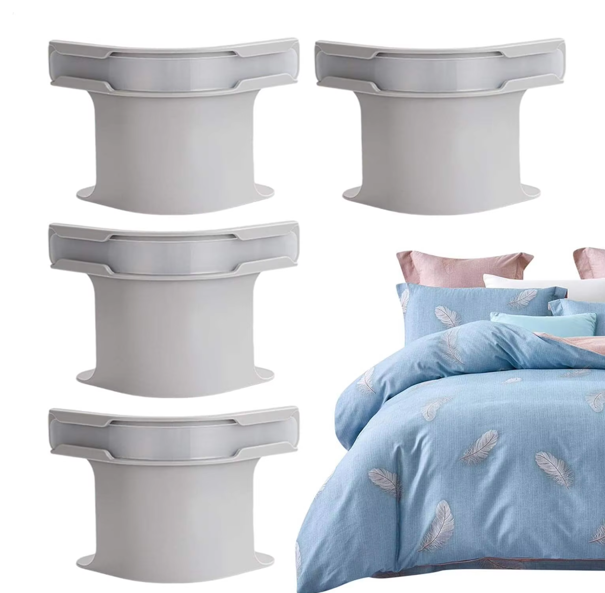 สีเทา ขนาดใหญ่พิเศษ (ชุด 4 ชิ้นในถุง OPP)