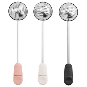Infuseur boule à thé en acier inoxydable 304 réutilisable à long manche pour tasse et théière - Product Image 3