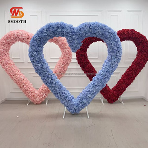 SMOOTH <b>Artificial</b> Pink <b>Hydrangea</b> Heart Shape Floral Arch Silk Flowers Wedding Party Events Decoration - Product Image 6