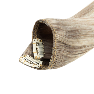 Extensiones de Cabello Humano Remy 100% con Clip, Color Rubio Ceniza, 150g~180g, 10 Piezas - Product Image 6