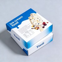Boîte d'emballage biodégradable à impression numérique, boîte en papier personnalisée pour barres de crème, emballage pour glaces et sucettes glacées