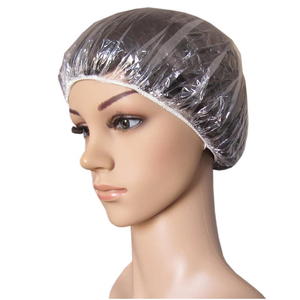 Custom logo bathroom products disposable plastic shower cap