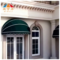 Toldo Semicircular de Aluminio Moderno para Exteriores, Tipo Sandía, con Diseño Curvo para Ventanas, Decorativo y Protector Solar