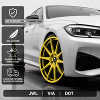 Velg Aluminium Alloy Tempa Kustom Baru 18-20 Inch Warna Kuning Gloss Candy 25mm PCD 5x112/114.3/120/130 untuk Audi Tesla