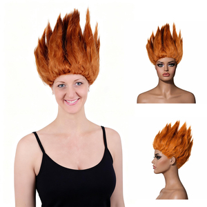 Perruque synthétique à pointes style punk pour cosplay de <span class=keywords><strong>troll</strong></span>, Halloween, carnaval, fête western, costume de personnage fantastique - Product Image 1