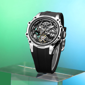 Orologio Meccanico Automatico di Lusso Megir 2243G <span class=keywords><strong>da</strong></span> <span class=keywords><strong>Uomo</strong></span>, Marca Top, Cinturino in Silicone, Quadrante <span class=keywords><strong>da</strong></span> 43mm, Luminoso e Impermeabile - Product Image 3