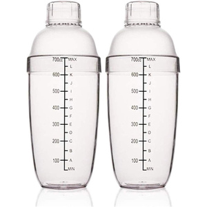 Vaso Mezclador de Plástico Transparente para Cócteles y Té de Burbujas con Escala, Accesorios de Bar para el Hogar, Venta al por Mayor - Product Image 1
