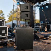 Système de sonorisation mobile actif étanche Thinuna AWM-L2.10-DWP+ avec caisson de basses de 18 pouces et amplificateur DSP 3 canaux pour événements scéniques