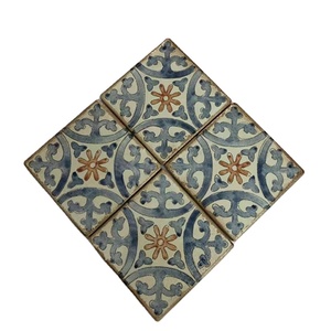 Azulejo <span class=keywords><strong>de</strong></span> diseño <span class=keywords><strong>de</strong></span> flores <span class=keywords><strong>de</strong></span> arte Vintage pintado a mano, escalera <span class=keywords><strong>de</strong></span> cocina, diseño rústico, azulejo <span class=keywords><strong>de</strong></span> pared y suelo <span class=keywords><strong>para</strong></span> jardín - Product Image 1