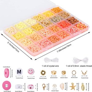 144 Color Polymer Clay Bead Set 6mm <b>DIY</b> Bracelet <b>Kit</b> For Kids Jewelry Making Toys - Product Image 5