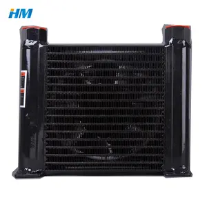 Custom made aluminum hydraulic oil cooler radiator heat exchanger with 24v fan