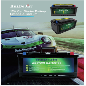 Batterie de voiture au lithium LiFePO4 12,8 V 50 Ah, démarrage/arrêt, sans entretien, cycle profond, 2500 cycles pour voitures et camions - Product Image 1