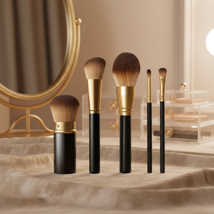 Set di Pennelli Professionali per il Viso <span class=keywords><strong>LAURA</strong></span> GELLER NEW YORK - 5 Pezzi - Setole Sintetiche e Manico in Legno - Cruelty-Free - 05 - Product Image 1