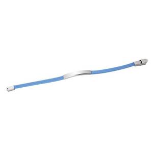 Pulsera de EVA Azul Claro de 0.5CM con Brazalete de Acero - Product Image 2