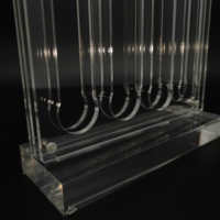 Support à capsules de café transparent en plastique acrylique moderne, type sur pied, pour rangement de capsules, multifonctionnel, gain de place