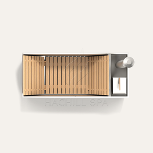 Hachillspa <span class=keywords><strong>Spa</strong></span> extérieur Bain à remous au design moderne avec revêtement en bois massif noir et couvercle de poêle à feu et marche en option - Product Image 4